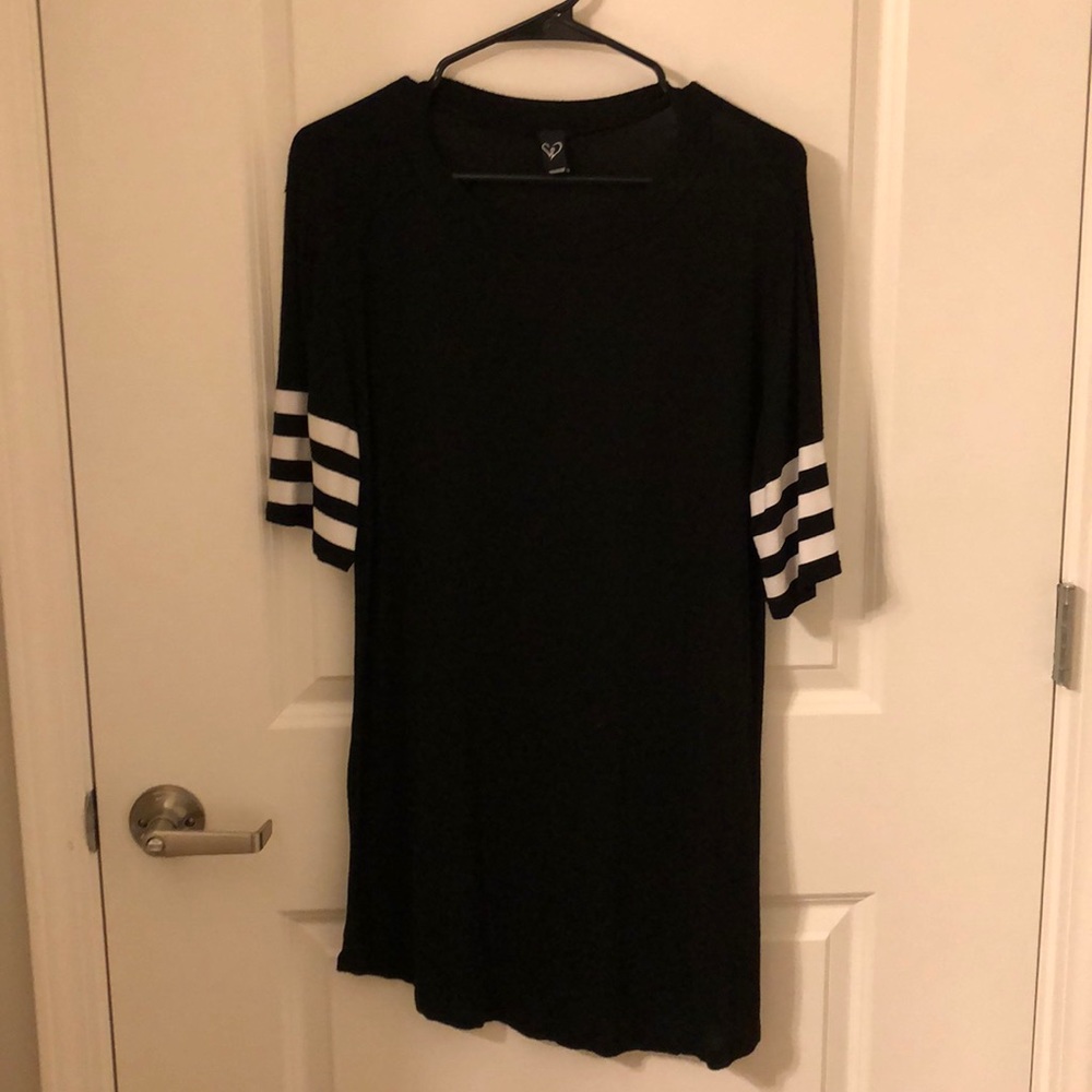 Black and white T-shirt dress